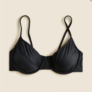 J. Crew Black Underwire Bikini Top